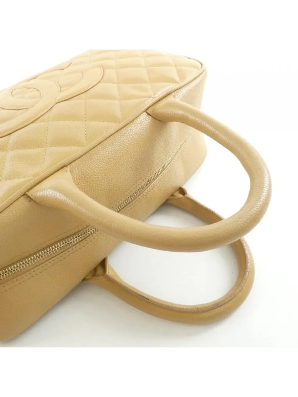 Chanel Boston Bag Travel Bags Beige